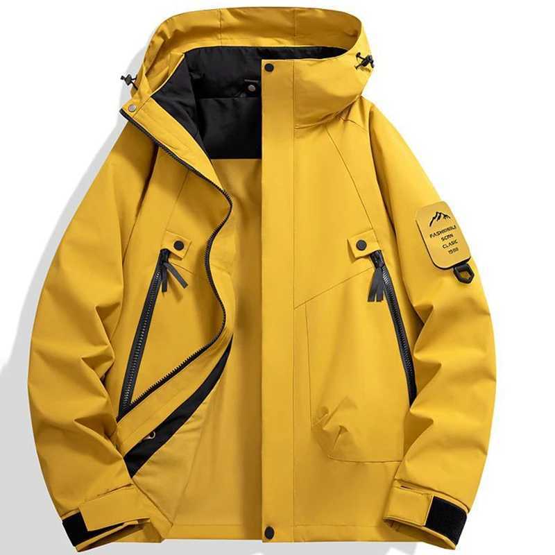 Mens Inner Pocket Hooded Autumn Outdoor Waterproof Comfortable Cycling Travel Climbing Mountaineering Windbreaker M260325