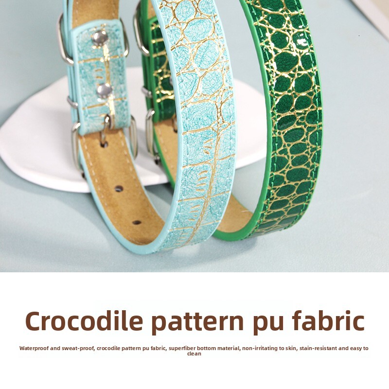 Pet Collar And Leash Large Size Microfiber Dog Chain Korean Style Leather For Cats And Dogs