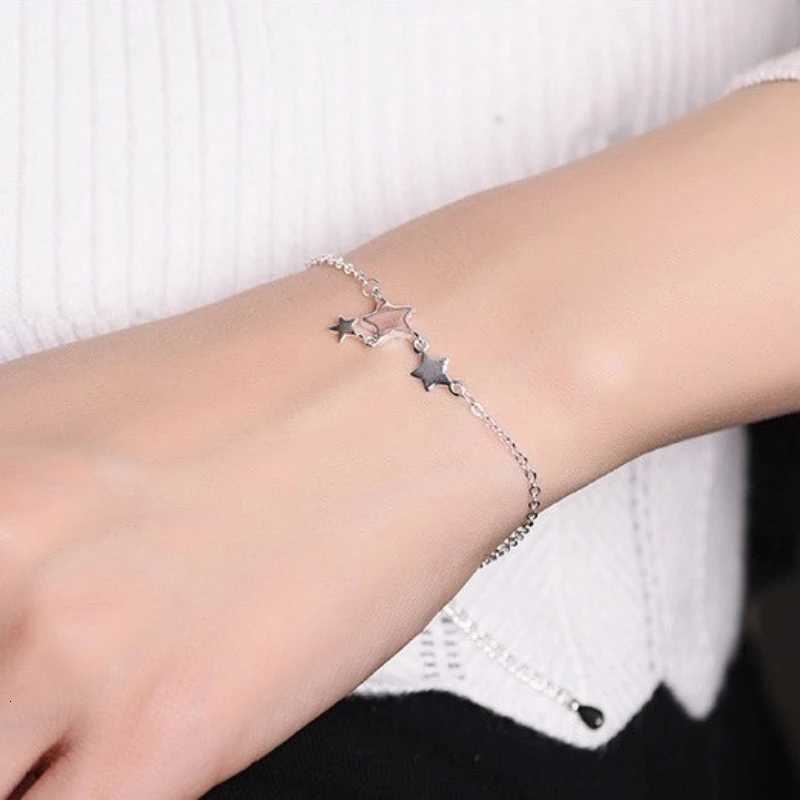 Buyee 925 Sterling Silver Female Fashion Anklets Elegant Star Simple Anklets for Women Fashion Fine Jewelry Chain Gift H260325 - view 6