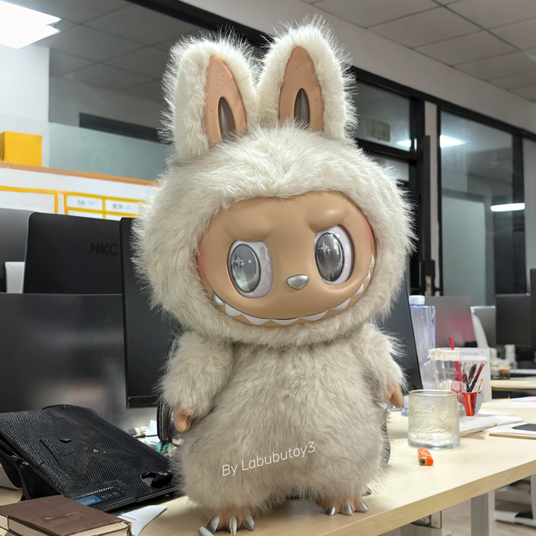 High Quality The Monsters Labubu Large Size Zimomo Angel In Clouds 58cm Giant Vinyl Plush Doll Soft Stuffed Collectible Figure Cute Toy Desktop Orname