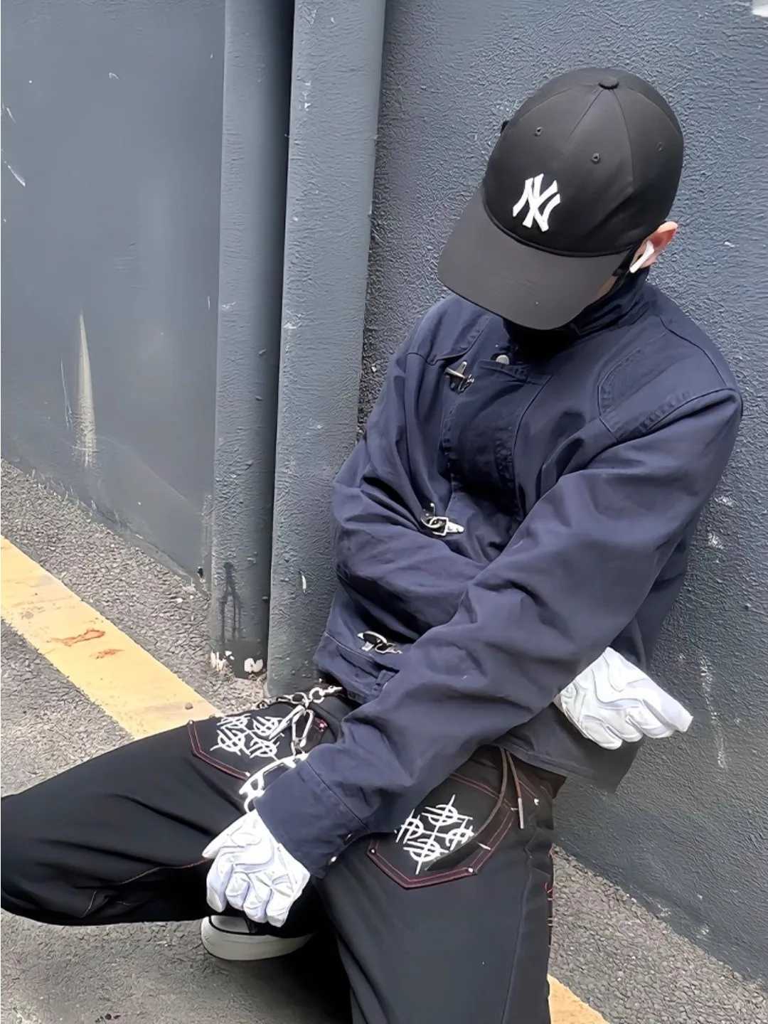 Retro American Splice ort Jaet Mens Autumn Cleanfit Workwear Top Barn Sle Worn out Jaet Youth Commute Travel C260325