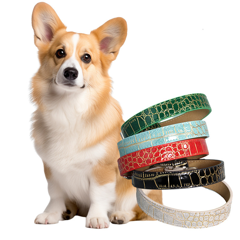 Pet Collar And Leash Large Size Microfiber Dog Chain Korean Style Leather For Cats And Dogs