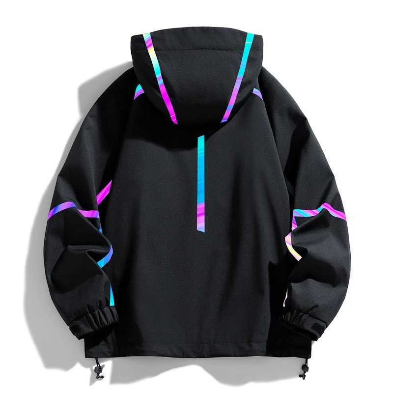 CHRLCK Waterproof Reflective Hiking Unisex Windbreaker Outdoor Men Camping Trekking Fishing Windproof Coats Women M260325