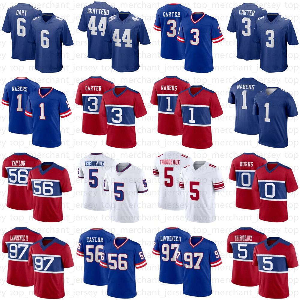 Jaxson Dart abdul carter Arvell Reese Football Jersey Cam Skattebo Malik Nabers Kayvon Thibodeaux Brian Burns Tommy DeVito Dexter Lawrence II Taylor Deonte Banks