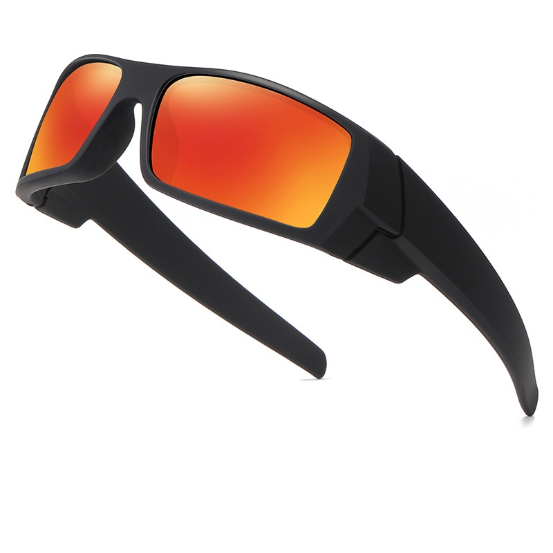 Men's Polarizing Sunglasses Eyepieces Polarized Male Rectangular Wrap Around Design Luxury Cycling Glasses in Trend Sports Fishing Driving CB Fas