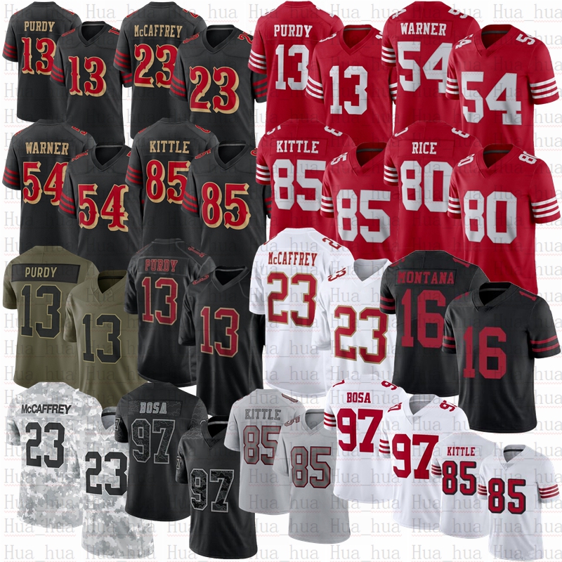 2026 New Brock Purdy Christian McCaffrey George Kittle Mike Evans Football Jersey Nick Bosa Fred Warner Jerry Rice Joe Montana Ricky Pearsall 49 The Faithful