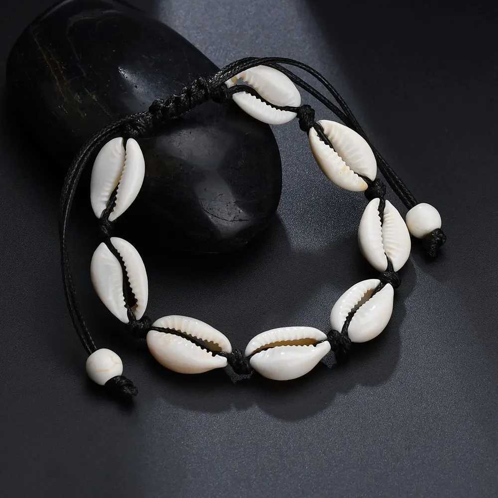 Summer Beach Shell Anklet For Women Bohemian Braided Rope Adjustable Chain Bangle Girls Leisure Vacation Jewelry H260325 - view 6