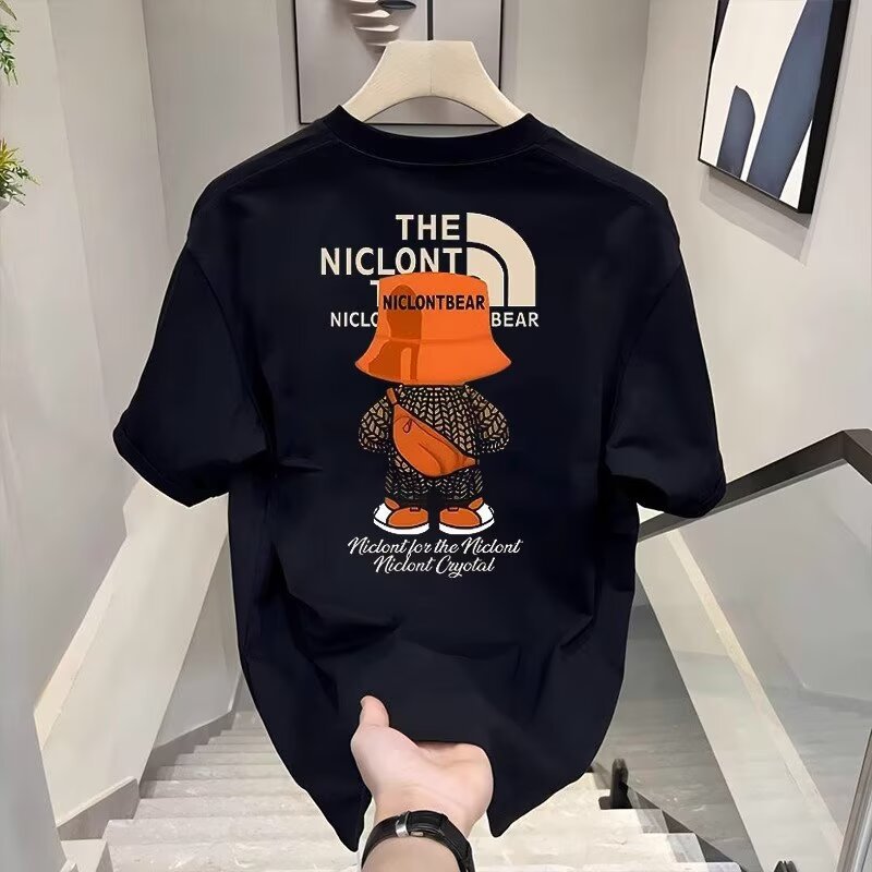 Men's 100% Cotton Oversized T-Shirts | Summer Versatile Casual Base Layer Daily Active Short Sleeve Tees