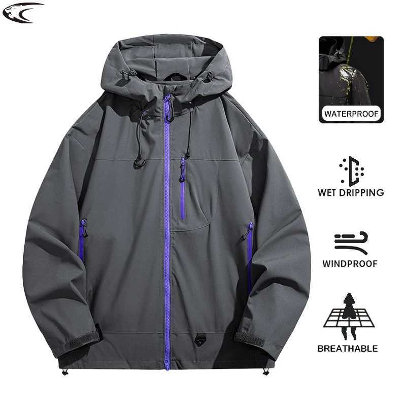 LNGXO Men Women Waterproof Hiking Trekking Camping Mountaineering Windbreaker Unisex Outdoor Sport Windproof Rain Coat M260325
