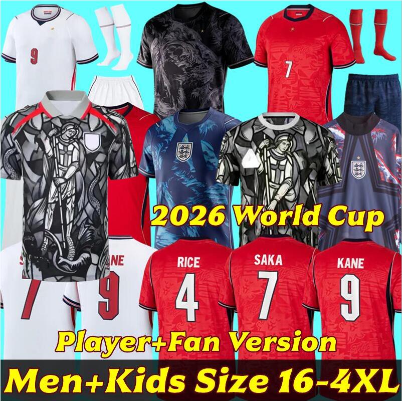 England jersey 26 27 World Cup 2026 Soccer Jerseys retro football tops shirt BELLINGHAM kits BECKHAM KANE SAKA RICE FODEN National Team Kids full Kit