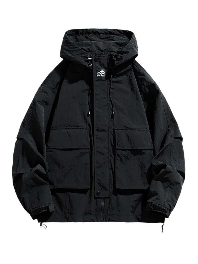 Waterproof Men Lightweight Hooded Zip Up Hiking Men with Big Pockets Camping Windbreaker s Men Trends 2025 M260325
