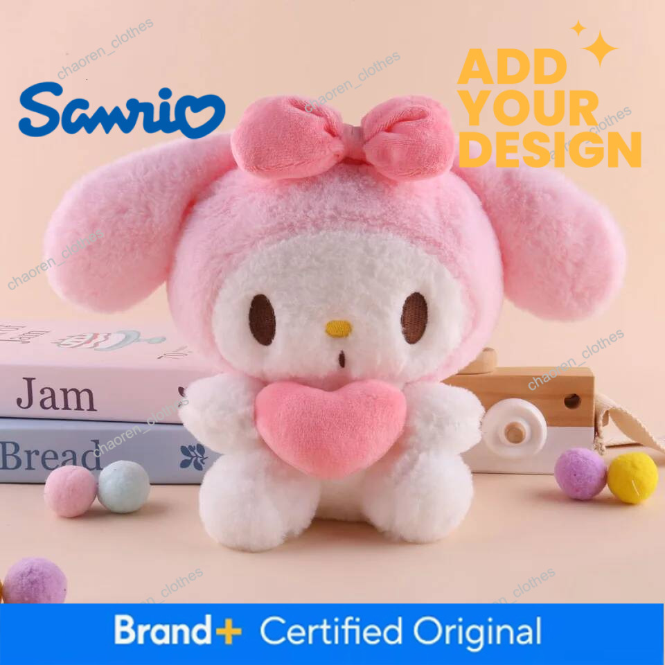 Designer 22cm Sanrio Hello Kitty Kuromi Pillow KT Plush Toy Girls Soft Stuffed Animal Toys Heart My Melody Cinnamoroll Stuff Doll Gifts
