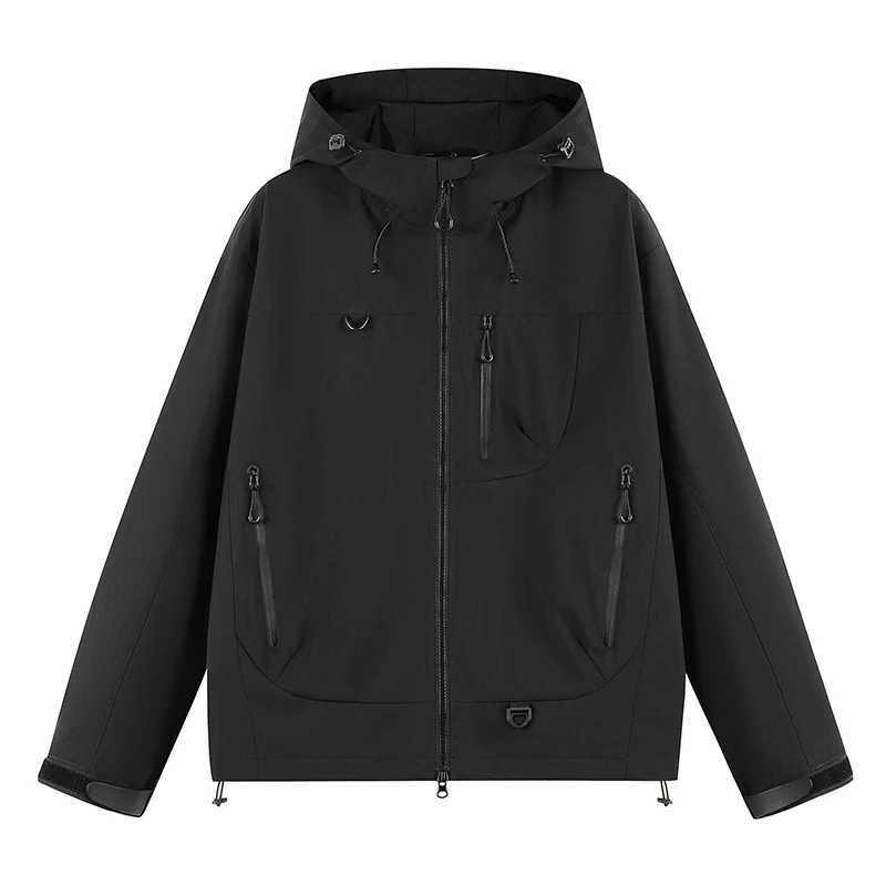 202 Waterproof Hiking s Mens Sping Outdoor Mountaineering Loose and Casual Hooded Coat Autumn Windproof Men M260325