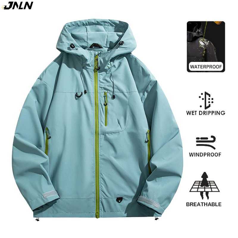 JNLN Unisex Waterproof Windbreaker Outdoor Sport Windproof Single-Layer Men Women Hiking Climbing Trekking Rain Coat y28 M260325