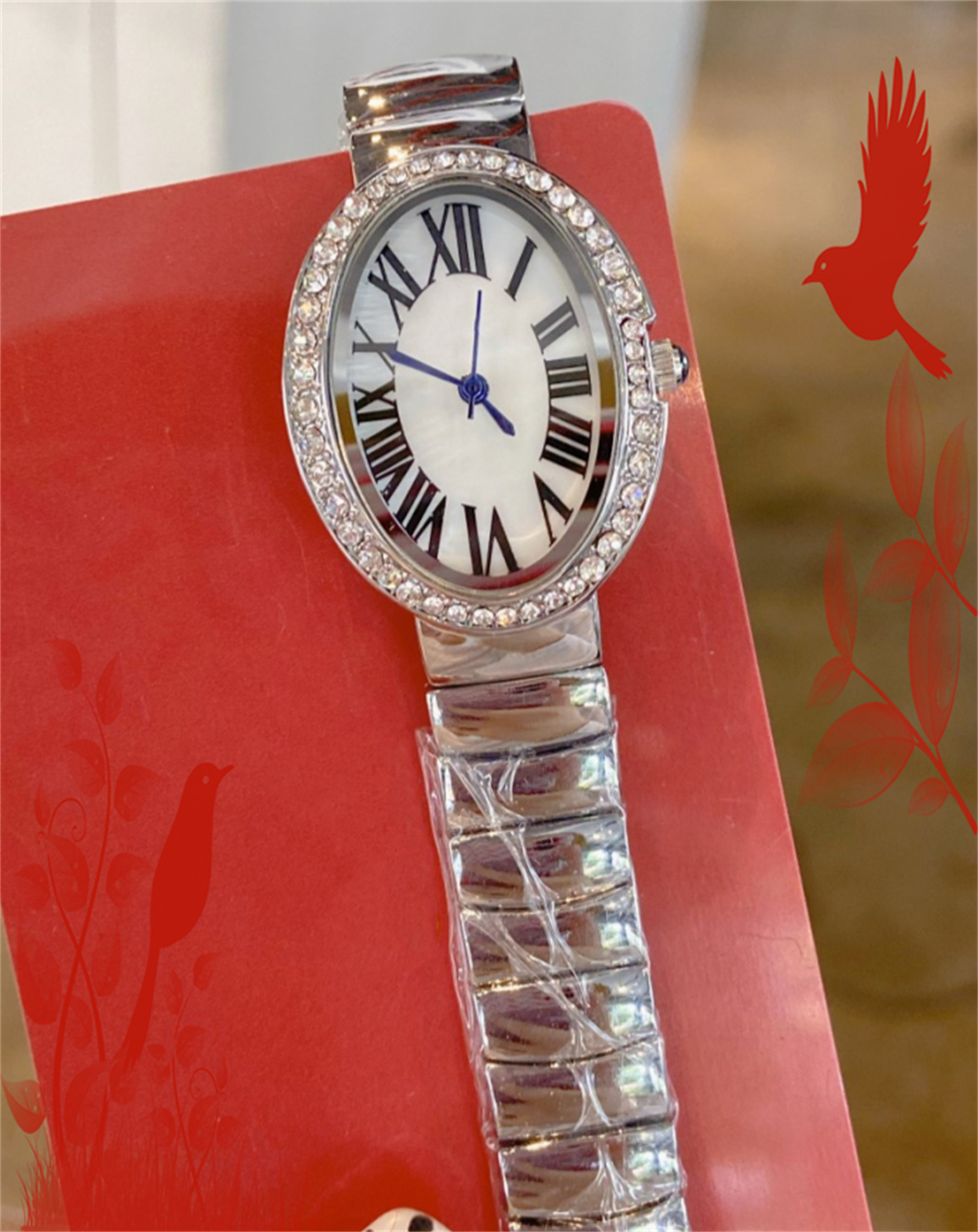 High quality Womens CARTERity BAIGNOIRE DE diamond Quartz Diamond inlay watches luxury Mens watch display fine steel Gold Case sapphire fashion women watches #922