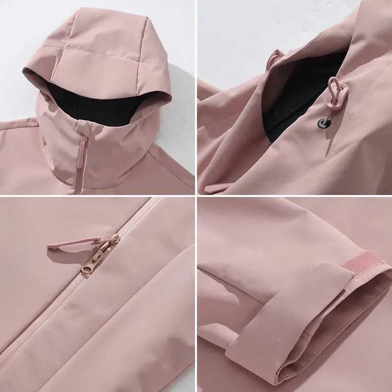 Outdoor Sports Hooded Men Waterproof Windproof Women Autumn Camping Waterproof Windproof Running Sport Hooded Coat M260325