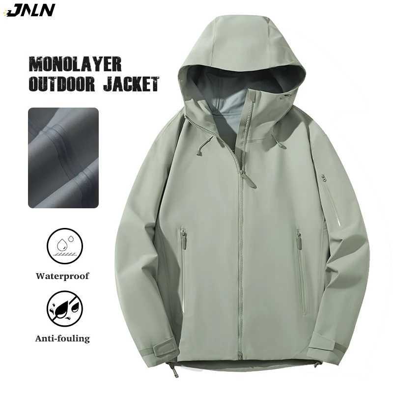 JNLN Unisex Enhanced Waterproof s Outdoor Sports Heat-Sealed Seams Rain Coat Men Women Hiking Climbing Windbreaker M260325