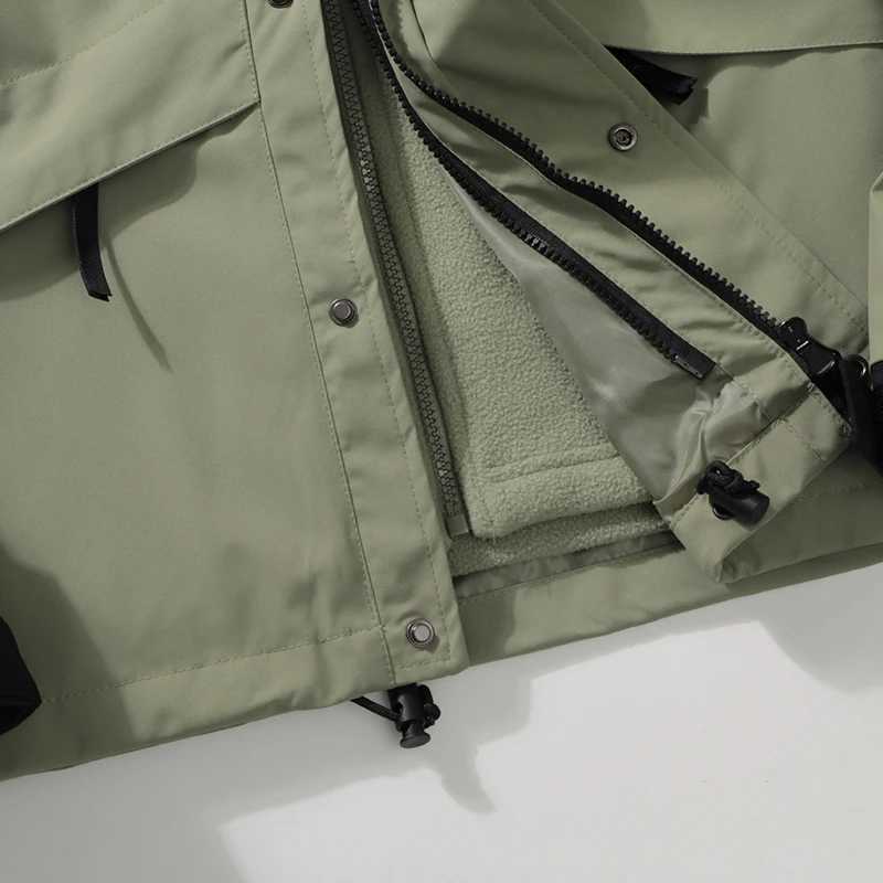 CHRLCK Mens Waterproof Hiking 3 IN 1 s Winter Warm Windproof Splicing Windbreakers Women Camping Trekking Unisex a01 M260325