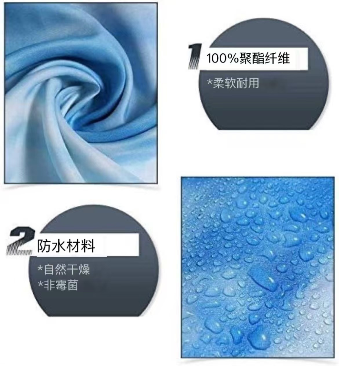 YL-38428 Floral Shower Curtain and Mat Set (4 Pieces) - Bathroom Dry and Wet Separation, Toilet Isolation Curtain, Modern Minimalist Style