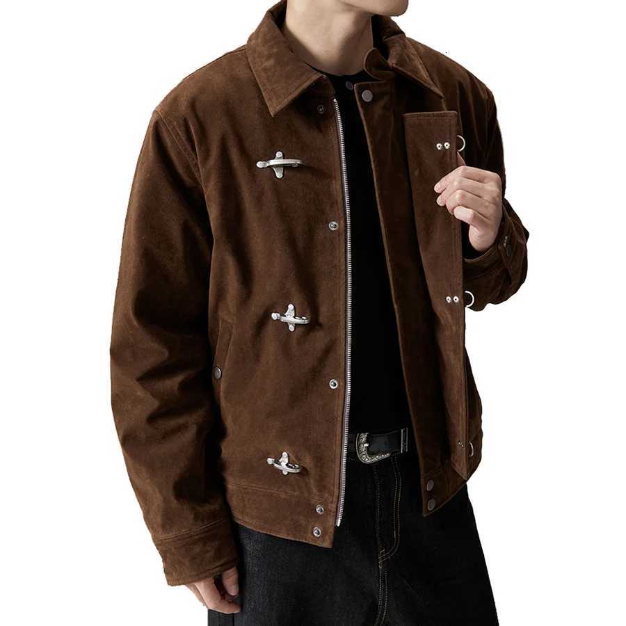 Men Autumn Winter Vintage Fashion Plane Buckle Loose Casual Padded Cotton Thicken Quilted Cargo Jacket Women Warm Coat Outerwear C260325