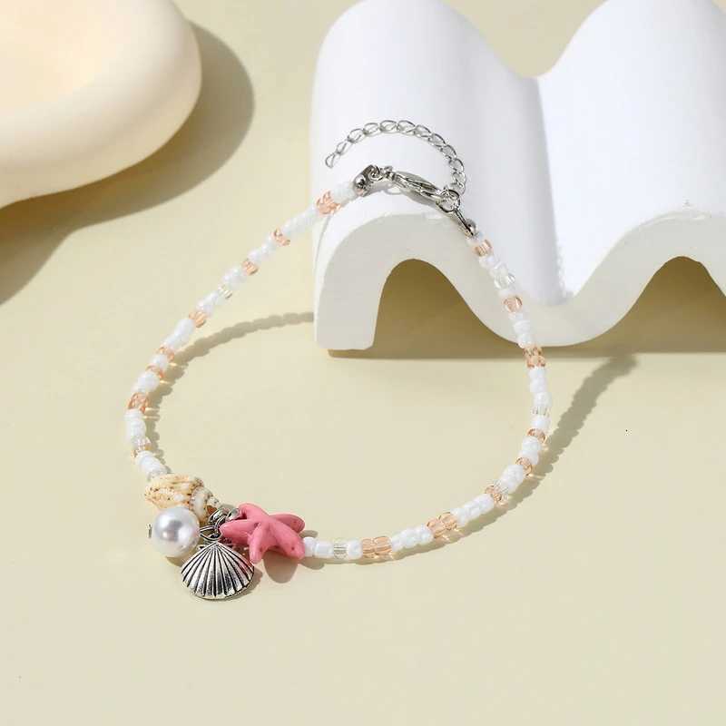 New Shell Starfish Pendant Anklets for Women Handmade Crystal Beads Summer Beach Ankle Foot Chain Jewelry Gift H260325 - view 6