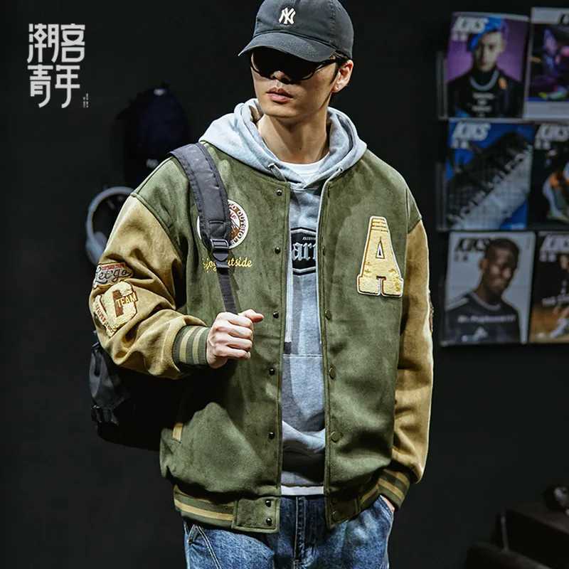 New Baseball Jacket Men Fashion Embroidered Jackets Coats High Street Outwear Man Bomber Jacket Hip Hop Clothing Top C2603250