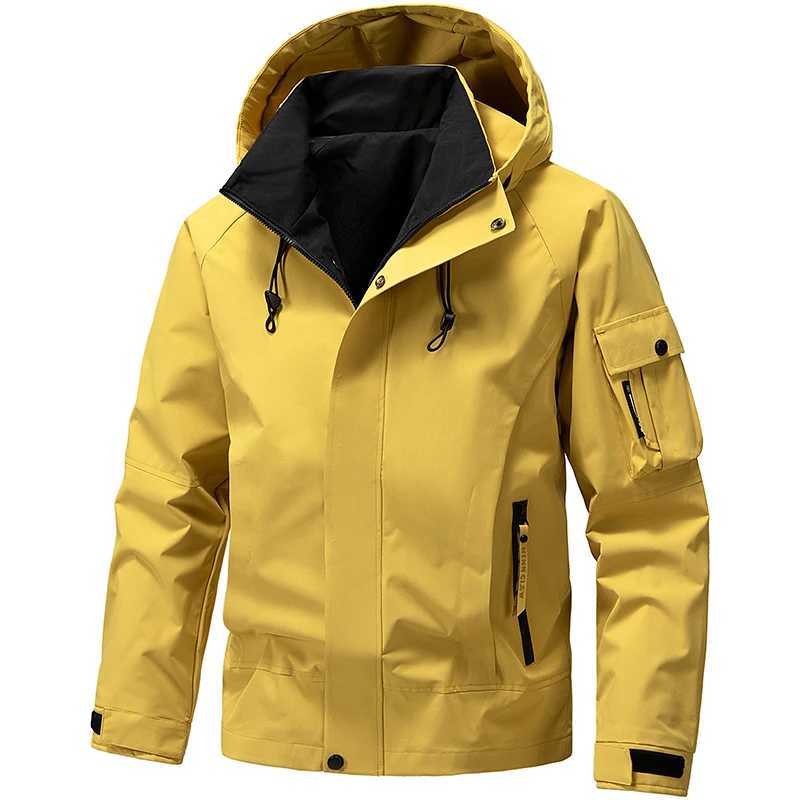 Men Spring Autumn Hooded Windproof Comfortable Breathable Cargo Coat Male Outerwear Gym Hiking Casual Sport Charge M260325