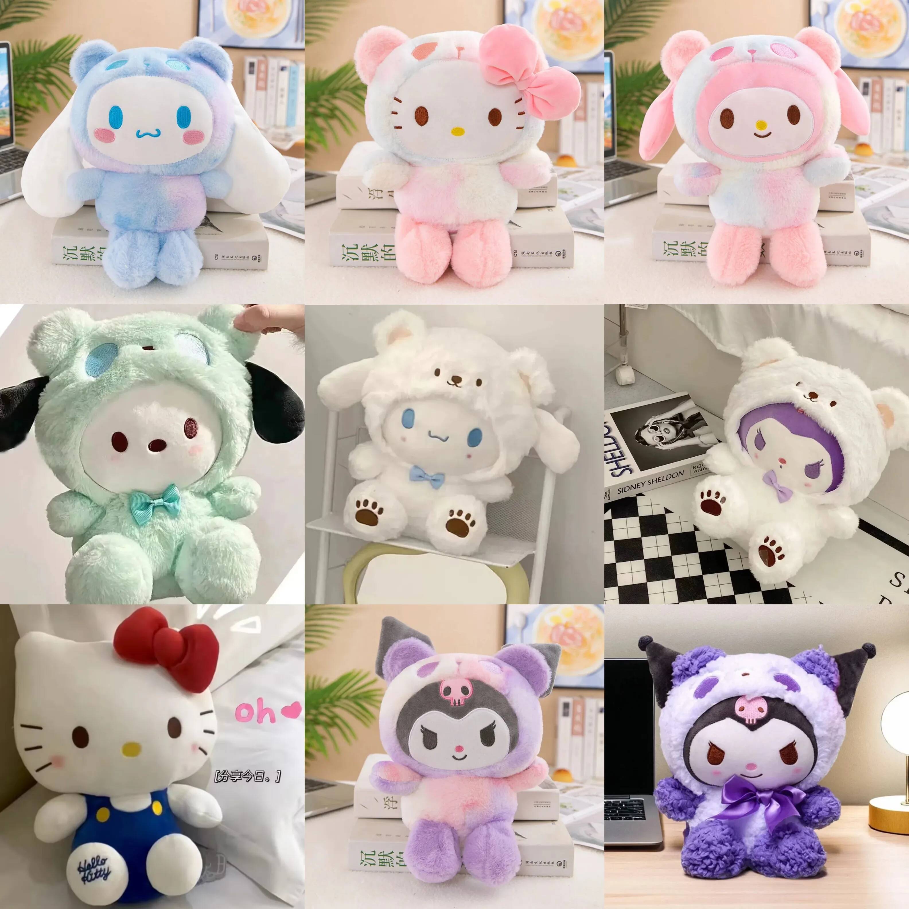 25Cm Kawaii Sanrio Plush Hello Kitty Cinnamonroll Kuromi Pochacco Stuffed Plush Doll Cartoon Cute Toys Children Birthday Gifts - view 3