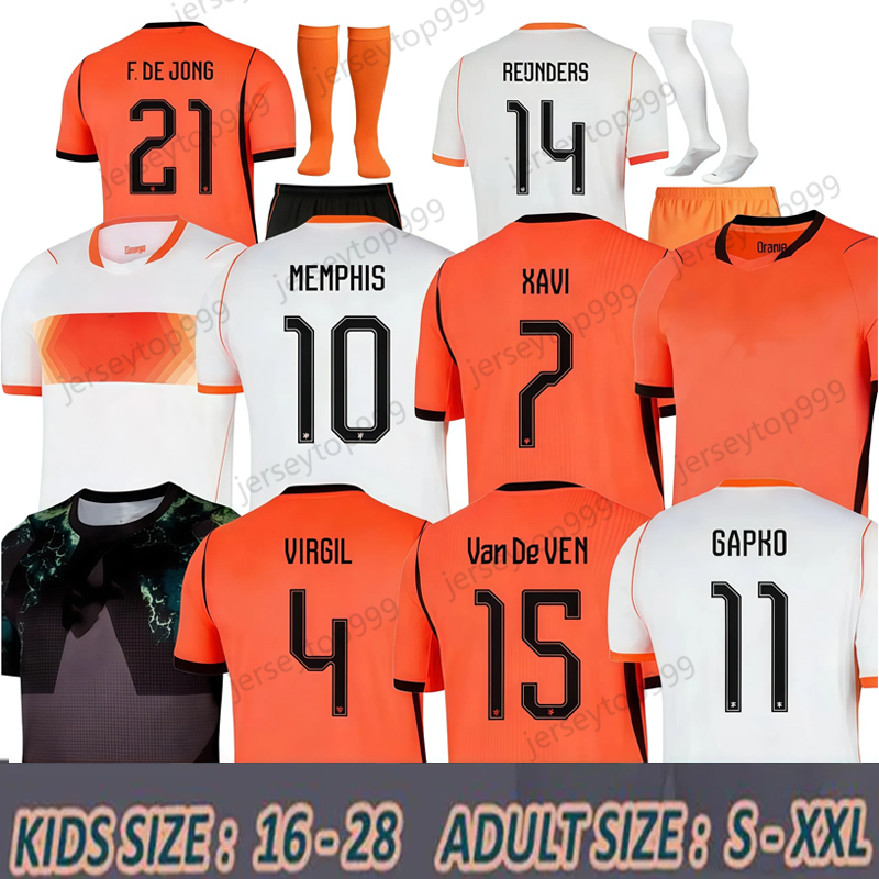 Netherlands 2026 Kit MEMPHIS GAKPO Soccer Jersey GRAVENBERCH F. DE JONG DE LIGT J.TIMBER REIJNDERS VAN DE VEN Dutch Holland Football shirt men kids set