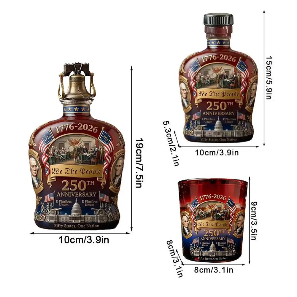 Whiskey DecanterWe The People 250th Anniversary DecanterPatriotic Birthday Gifts For Men Dad Liquor Scotch Bourbon Presents 260325 - view 7