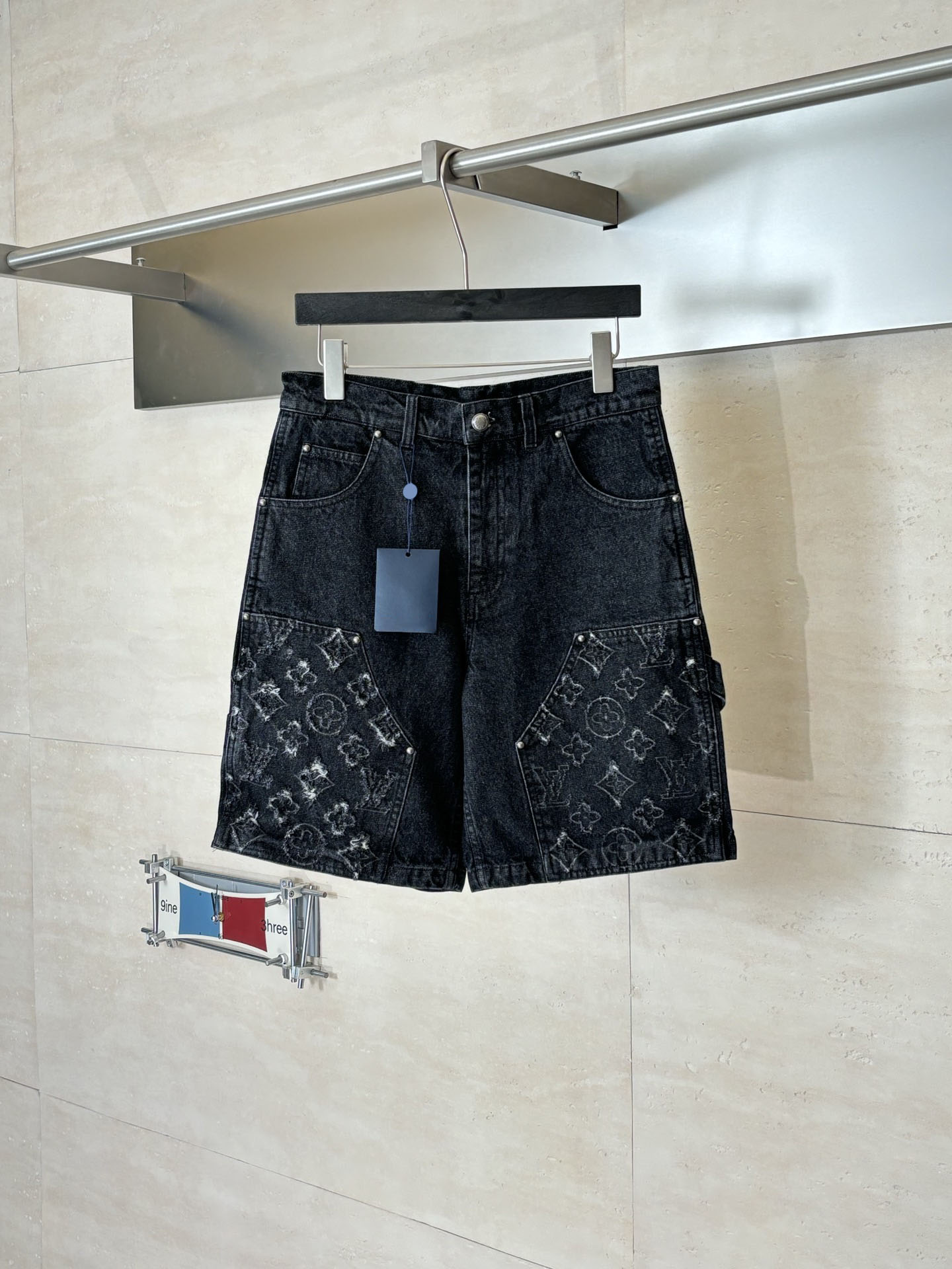 Men's Plus Size Shorts with cotton printing and embroidery,Triangle iron 100% replica of European sizeCotton shorts 3d4yh