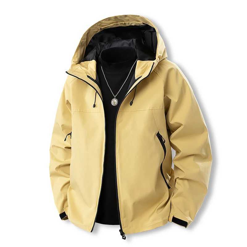 Autumn and Winter Mens Outdoor Sports Trenchcoat Windproof Waterproof Snow Mountain Ski Simple Solid Color Couple b65 M260325