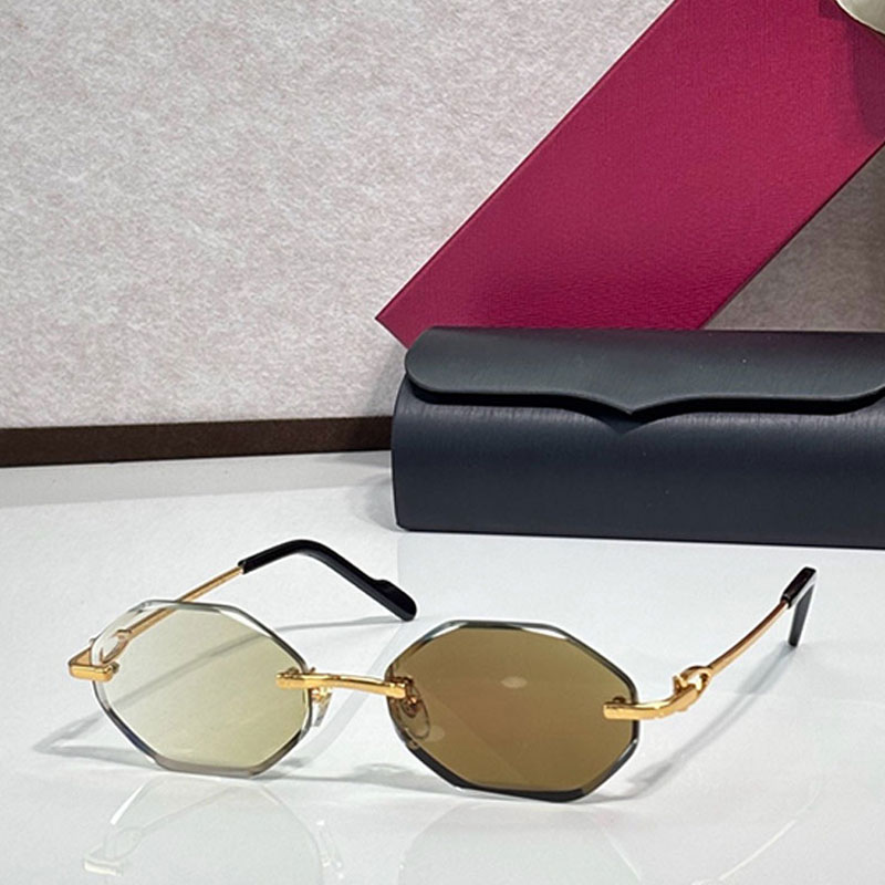 Metal Frameless Polygonal Sunglasses CT01831O Designed For Both Men Women With Photochromic Lenses UV400 Protective Goggles