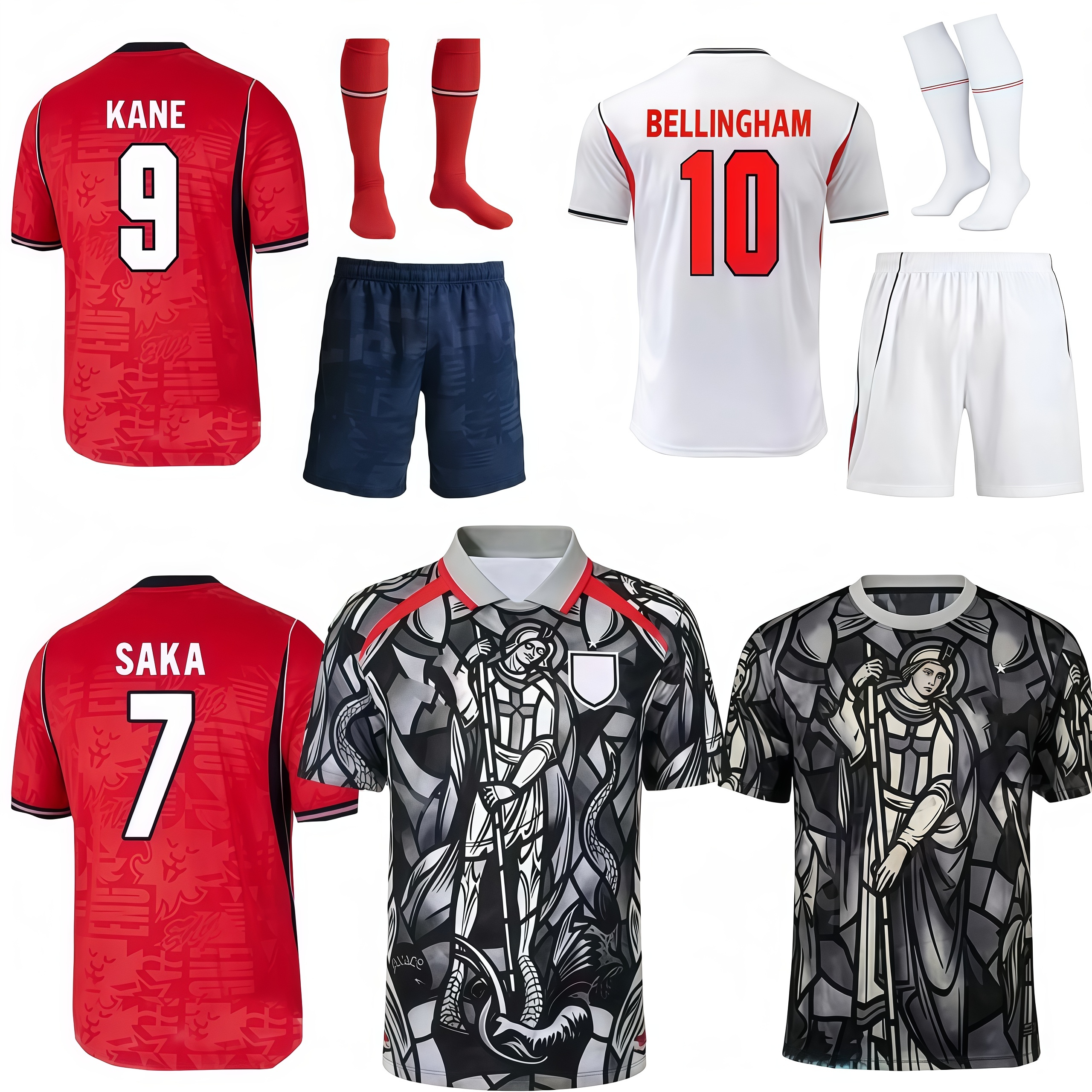 england 26 27 World Cup 2026 Soccer Jerseys retro football tops football shirt BELLINGHAM kits BECKHAM KANE SAKA RICE FODEN National Team Kids maillot defootball kit
