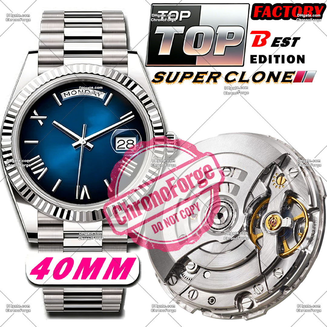 Super Clone Mens Watch Luxury Designer Watches Mirror Quality 40MM Movement Automatic Mechanical 72 Hours Power Reserve Sapphire 100m Waterproof Watch