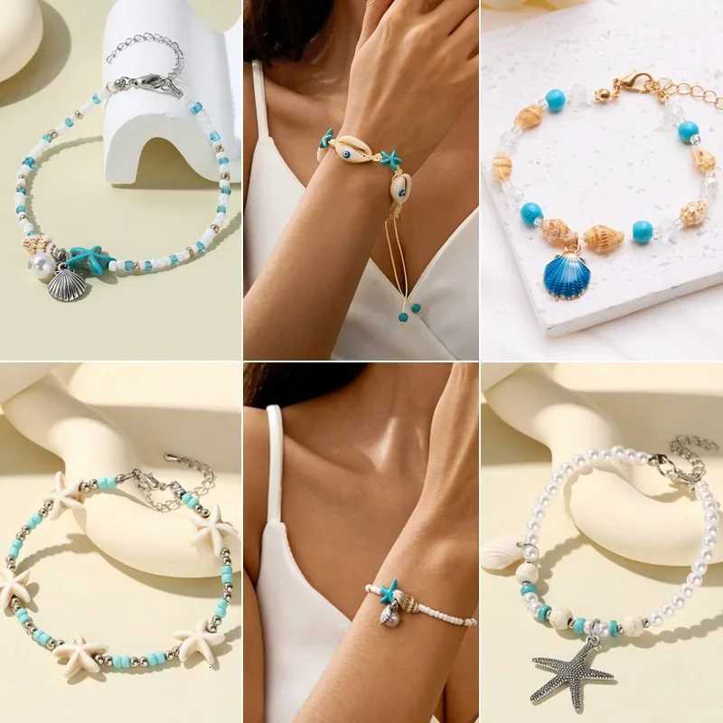 Hot selling Bohemian Sea Star Shell Conch RICE Bead Summer Beach Vacation 925 H260325 - view 4