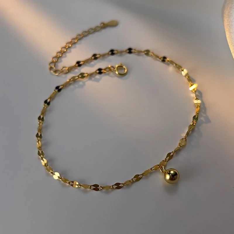 Minimalist Silver Color Anklet On The Leg Fashion Beads Girls Anklets Barefoot For Women Leg Chain Beach Foot Jewel H260325 - view 3
