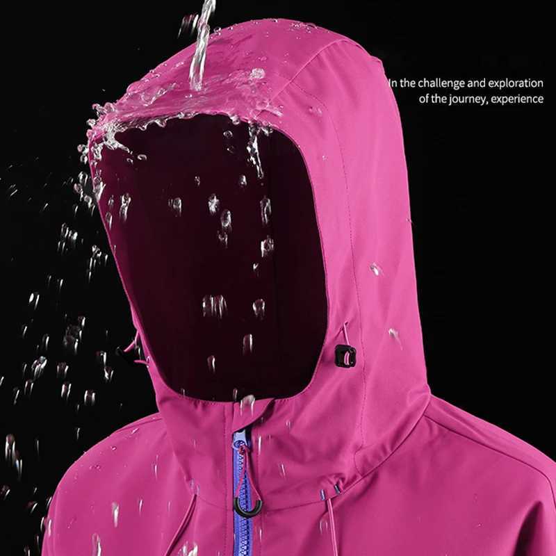 202 Waterproof Hiking s Mens Sping Outdoor Mountaineering Loose and Casual Hooded Coat Autumn Windproof Men M260325