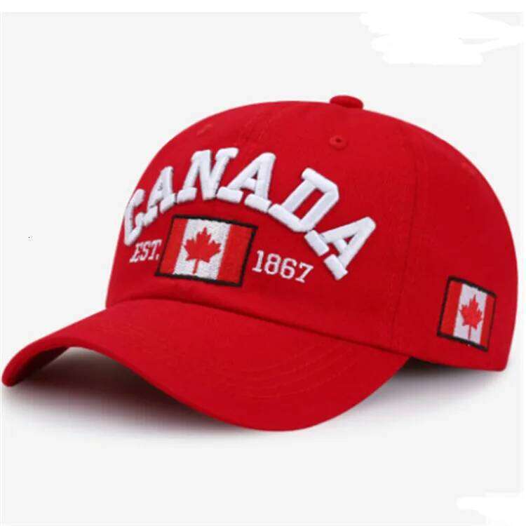 Adjustable CANAD Maple Leaf Embroidered Baseball Hat Men And Women Couples, Suitable For Outdoor Sports, Leisure, Sunshade Qian Pan