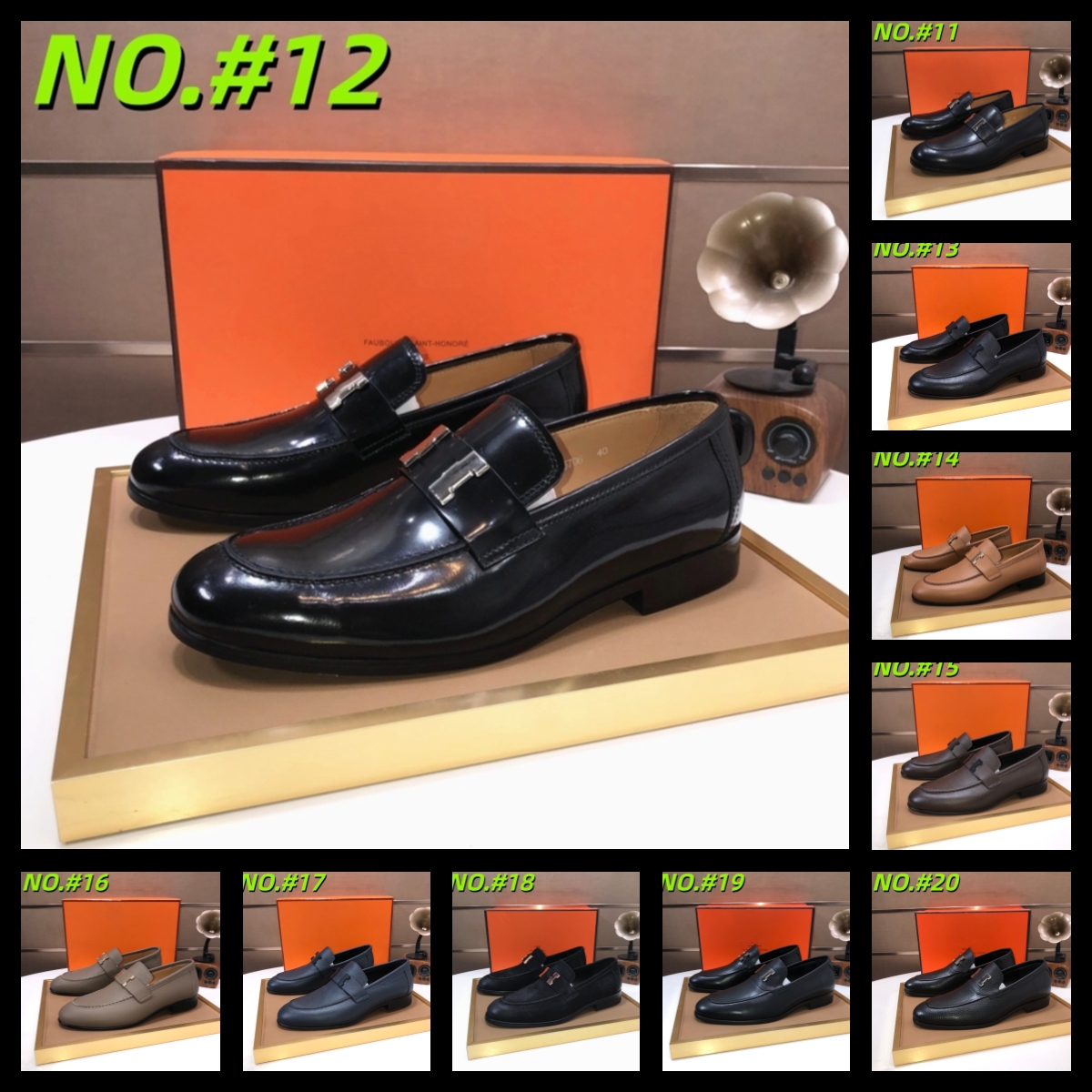 69 Model loafers Italian Men Dress Shoes Oxford Genuine Leather Moccasins Brown Black Men Designer Loafers Shoes Men Classic High Quality Wedding Size 38-45