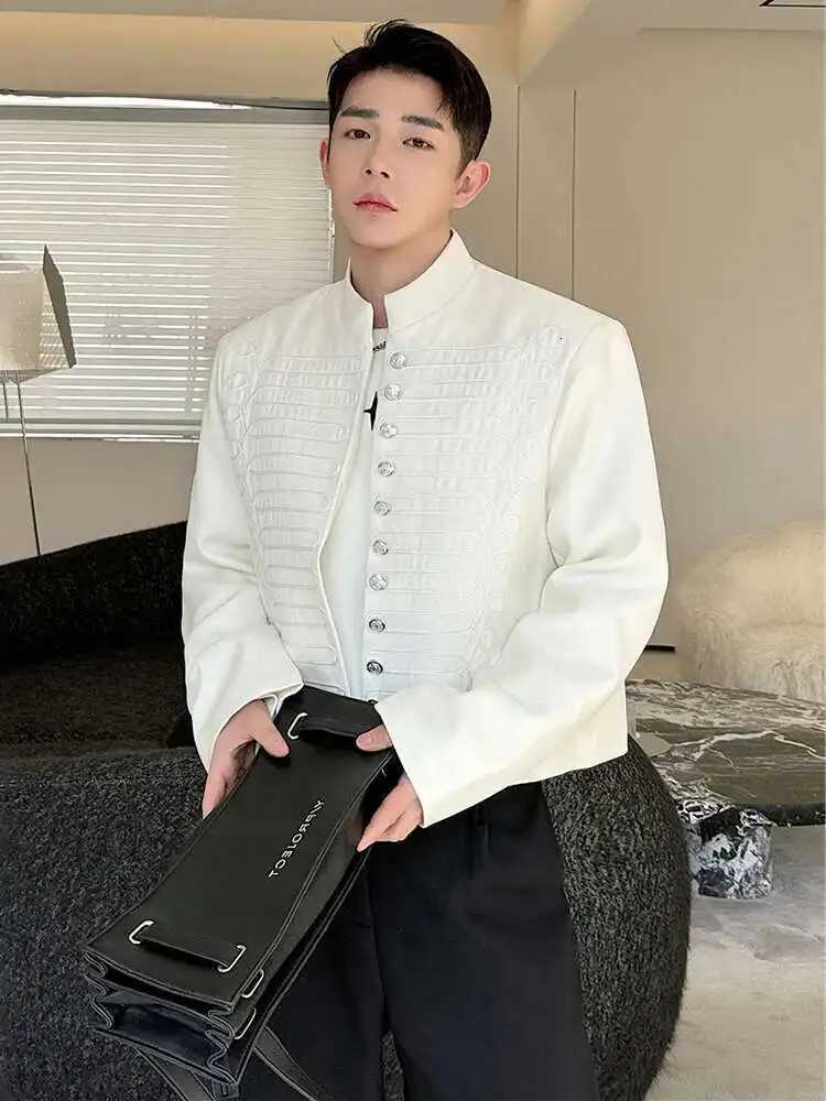 LUZHEN 2025 Stylish Design Jackets Mens Trendy Solid Color Casual Temperament Coats Elegant Korean Reviews Many Clothes LZ7953 C260325