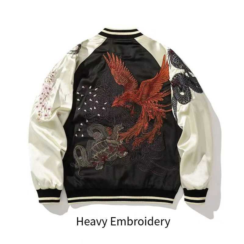 Mens Jacket Harajuku Chinese Style Streetwear Four Beast Embroidery Baseball Coat Loose Fit Color Block Youth Casual Retro Trend C260325