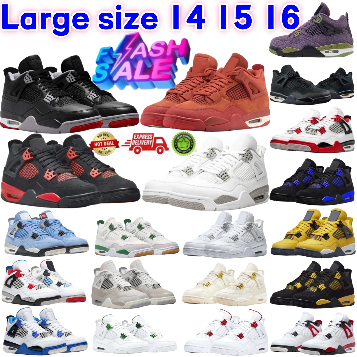 Top Designer Shoes 4 Basketball Shoes Men Women 4s Sneaker Black Cat Pine Green White Oreo Red Thunder Bred Olive Sail Basketball Trainers Sport shoe Big Size 14 15 16