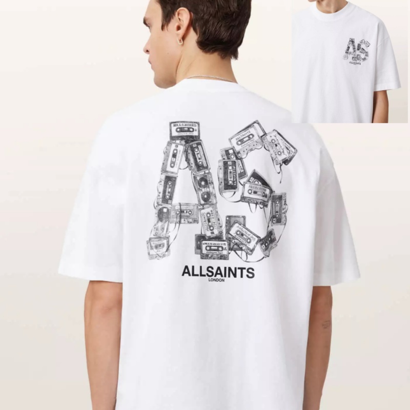 ALL SAINTS Designer T-Shirt Mens shirts Tees 260g 100% Cotton Printing Street High-Quality Short Sleeve Couple Tee Unisex Urban Streetwear Summer Casual Fashion