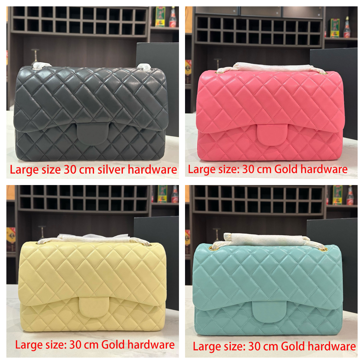 Large Flap Bag Designer Bag Women's Large Shoulder Bag Classic Double-Flap Designer Lambskin Bag Luxury Bag Large Capacity Messenger Bag Chain Bag Hobo Crossbody Bag