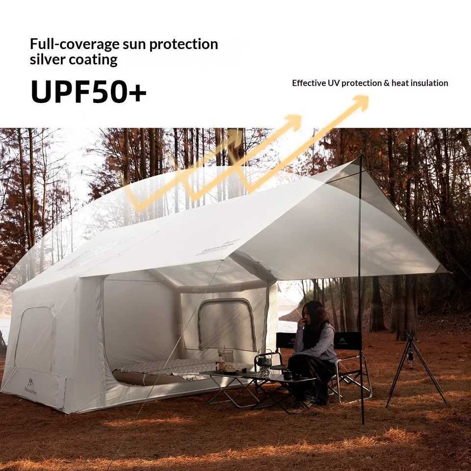 88 inflatable camping tent large inflatable camping tent with manual air pump easy-to-set-up portable camping tent H260325