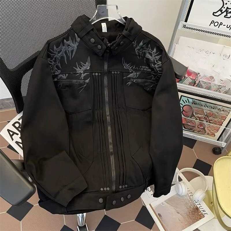 American Vintage Long Sleeve Jacket Women Casual Streetwear Coat Zipper Punk Style Clothing Subculture Harajuku Autumn Tops C260325