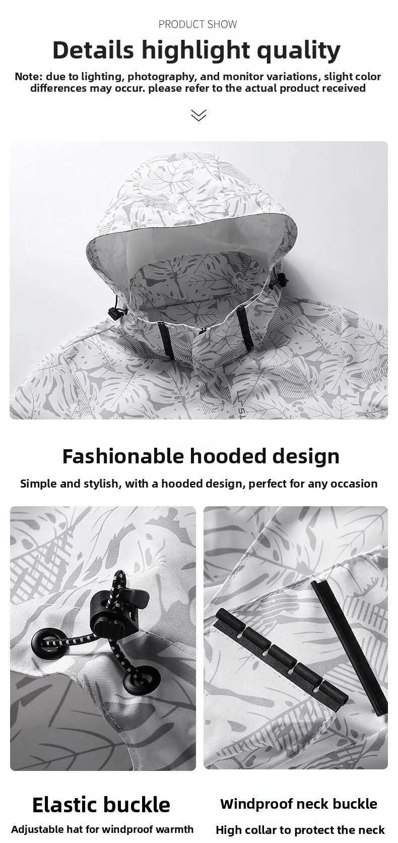 2025 Mens Casual Waterproof Windbreaker Full Zip Up Hooded Shell Outdoor Hiking Coat For Autumn Plus Size M260325