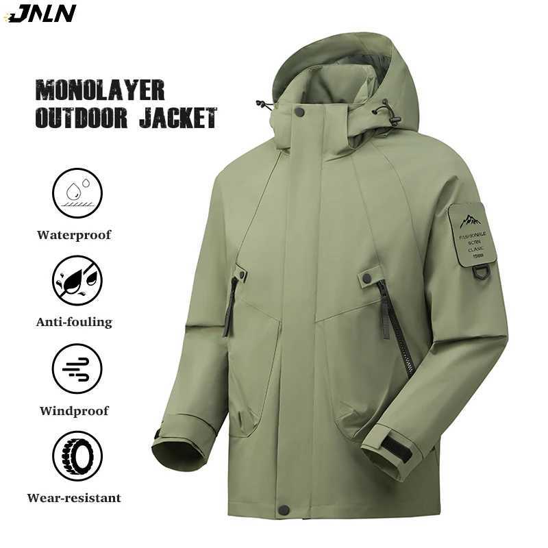 JNLN Womens Mens Waterproof Climbing Hiking Camping Trekking Windbreaker Unisex Outdoor Windproof Rain Coat Antifouling a10 M260325