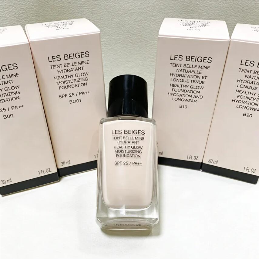 Les Beiges Healthy Glow Liquid Foundation 30ml Hydratant Moisturizing Natural Concealer Brightening Face Makeup B00 BD01 B10 B20